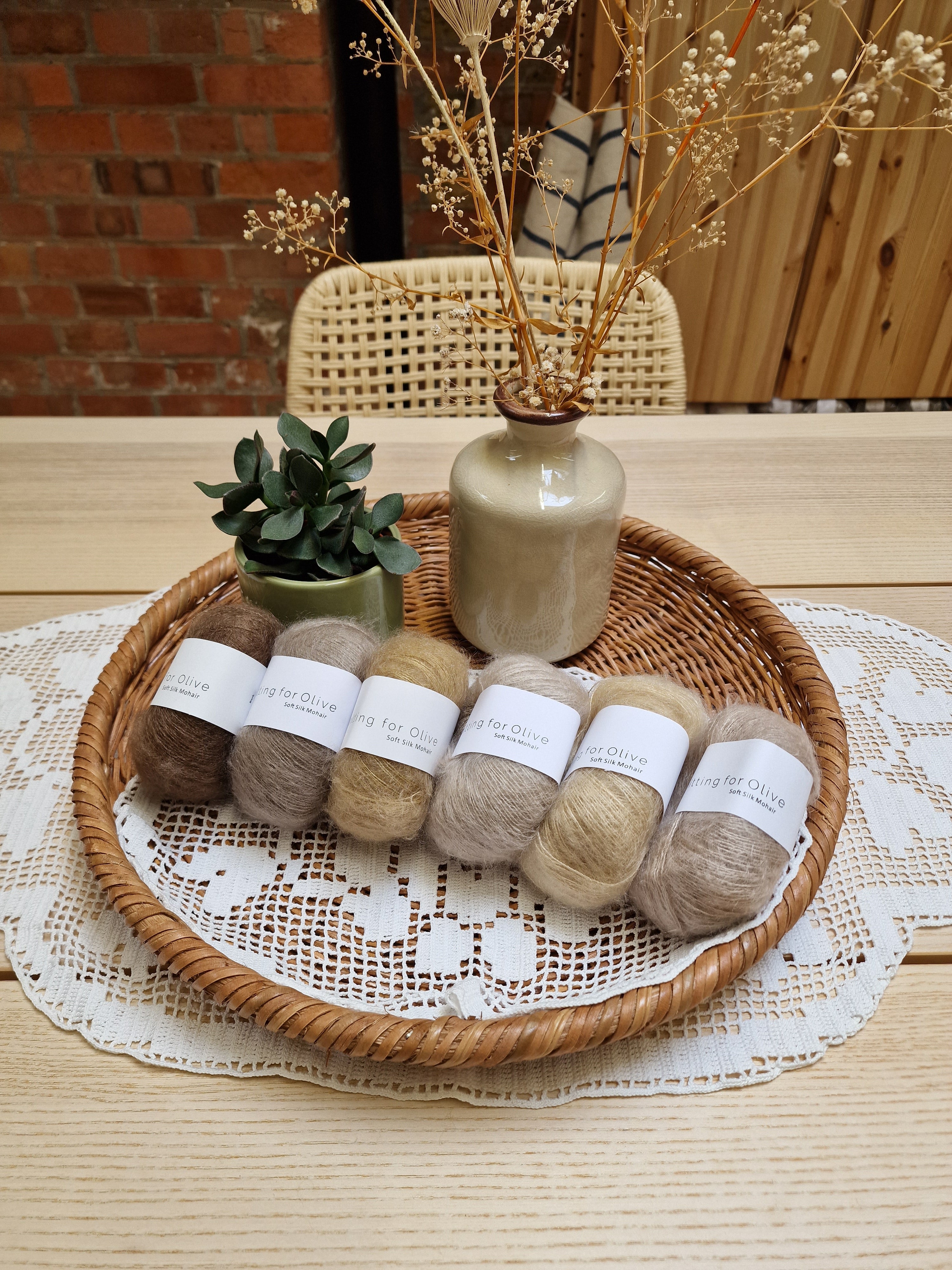 andmary Viora lace knit 沸き上がり set ivory