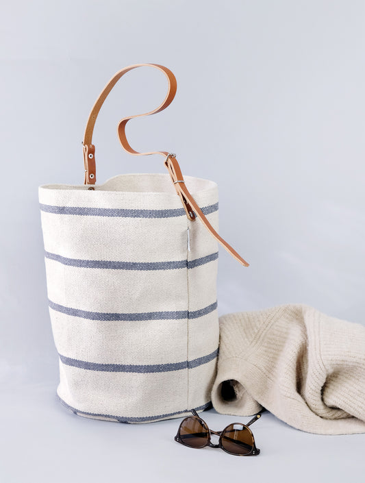 Minuk Bucket Bag Stripes